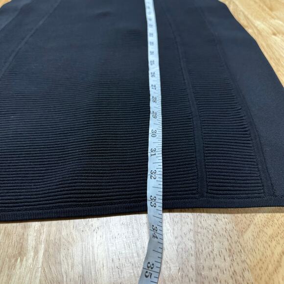 Herve Leger NWT Strappy Bra Mini Bodycon Dress Black Size L Cutout Ribbed Knit - Picture 13 of 14